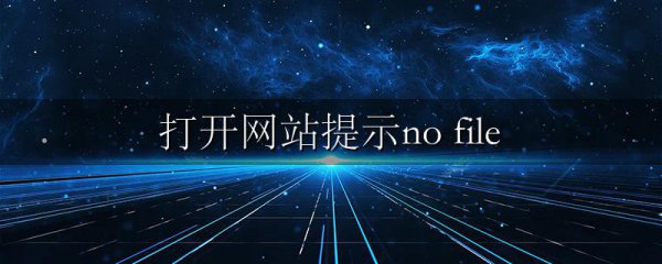打开网站提示no file