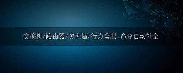 交换机/路由器/防火墙/行为管理...命令自动补全