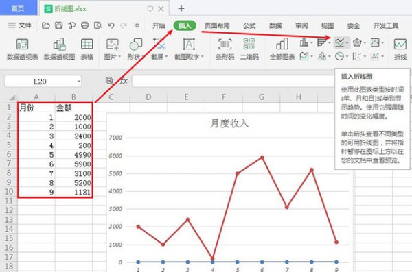 如何用excel制作折线图