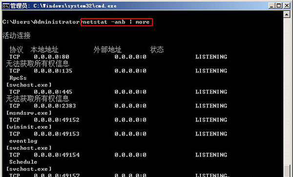 netstat命令参数用法详解