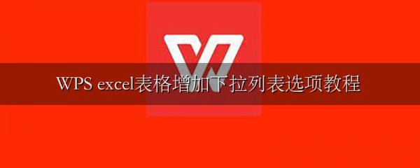 WPS excel表格增加下拉列表选项教程