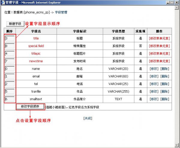 帝国cms自定义系统模型图文教程
