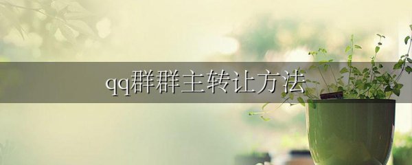 qq群群主转让方法
