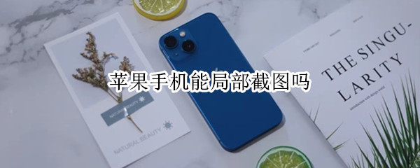 苹果手机能局部截图吗