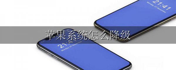 苹果系统怎么降级