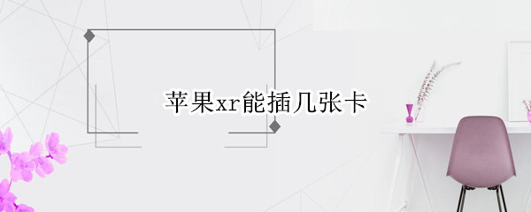 苹果xr能插几张卡