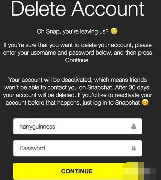 snapchat如何注销