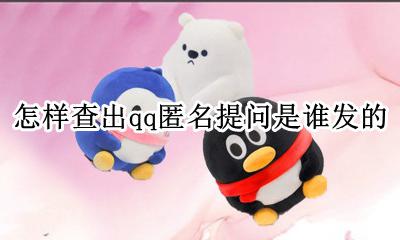怎样看qq匿名提问是谁发的 怎样查出qq匿名提问是谁发的