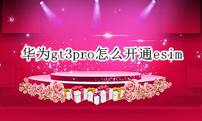 华为gt3与gt3pro 华为gt3pro怎么开通esim