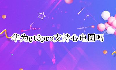 华为gt3pro支持心电图吗 华为watch gt3 pro 心电图