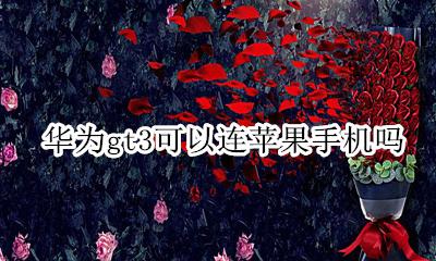 华为gt3可以连苹果手机吗 苹果手机能不能连华为gt3