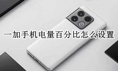 一加手机电量百分比怎么设置 一加手机电池百分比在哪里设置