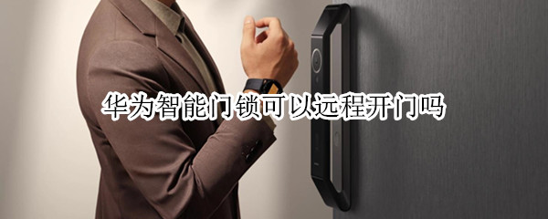 华为智能门锁可以远程开门吗
