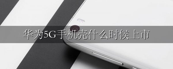 华为5G手机壳什么时候上市