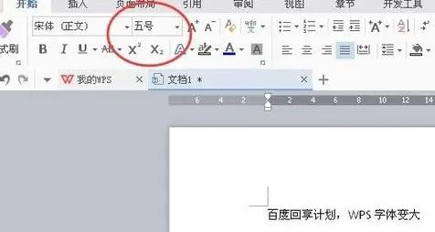 wps字体怎么变大详细方法