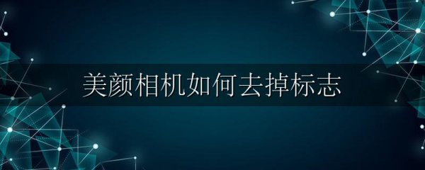 美颜相机如何去掉标志