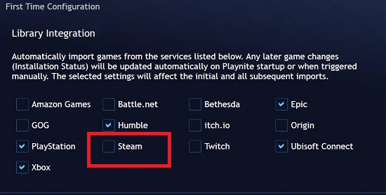 playnite设置steam方法