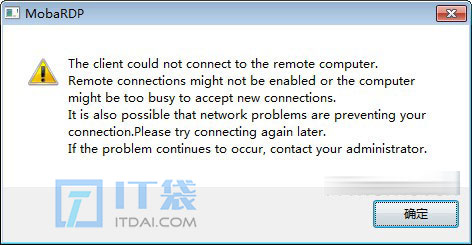 远程连接提示:The could connect…原因