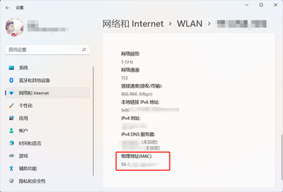 win11mac地址查询 win11mac地址怎么查看