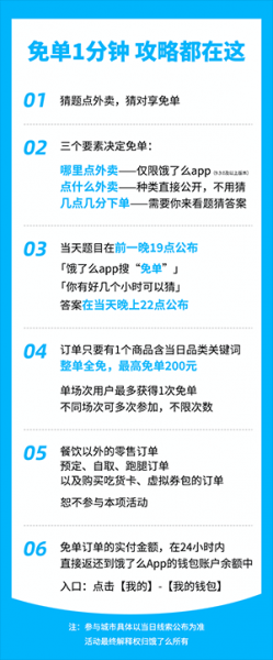 饿了么一分钟免单答案 饿了么限一份优惠 那下一单呢