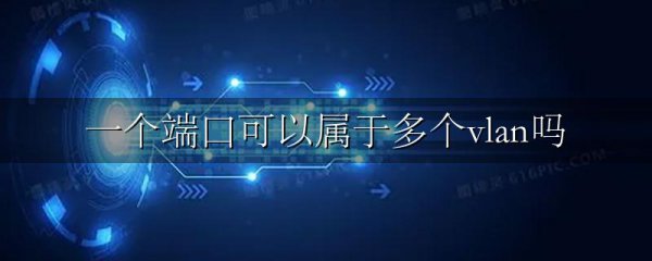 一个端口可以属于多个vlan吗