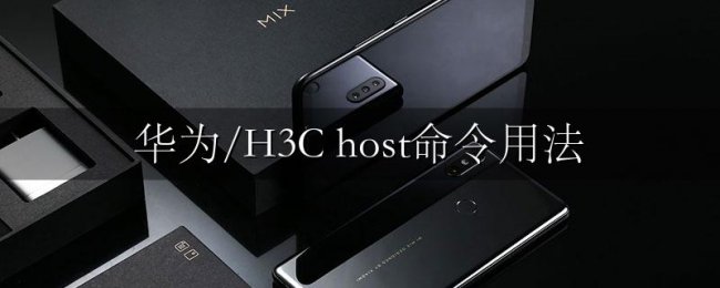 华为/H3C host命令用法