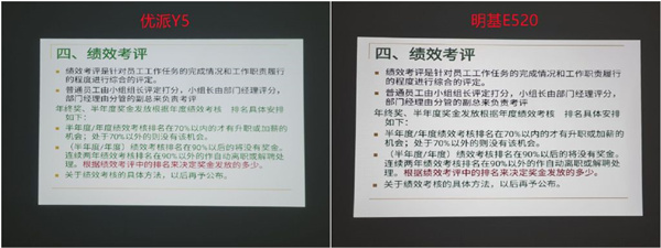 优派Y5和明基E520对比