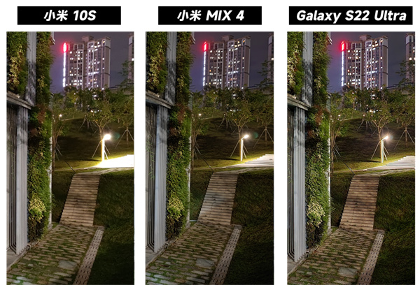 小米10S、小米MIX4和三星S22 Ultra拍照对比