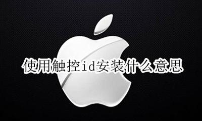 启用触控id是什么 使用触控id安装什么意思