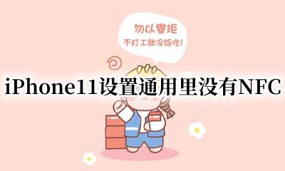 苹果11设置没有了 iPhone11设置通用里没有NFC