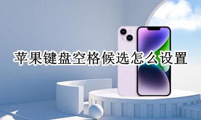 苹果键盘空格候选怎么设置 iphone输入法空格选定