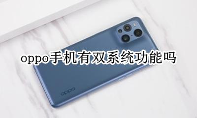 oppo有双系统吗? oppo手机有双系统功能吗