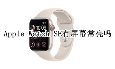 applewatch se支持常亮吗 Apple Watch SE有屏幕常亮吗