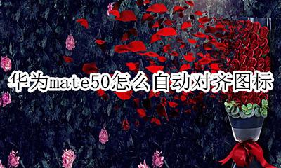 华为mate50怎么自动对齐图标 华为mate50怎么对齐桌面图标