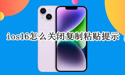 怎么关闭ios粘贴提示 ios16怎么关闭粘贴提醒