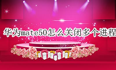 华为mate如何关闭多个进程 华为mate50怎么关闭多个进程