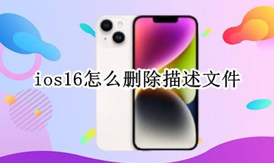 ios16怎么删除描述文件 ios16.16怎么删除描述文件