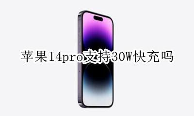 苹果14pro支持30W快充吗 苹果14pro支持14w快充吗
