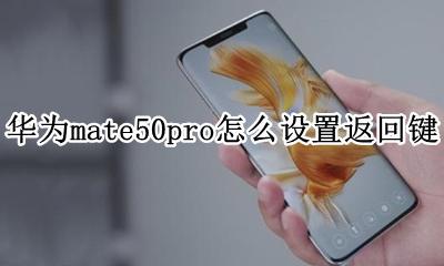 华为mate50pro怎么设置返回键 华为mate50pro怎么设置回车键发送