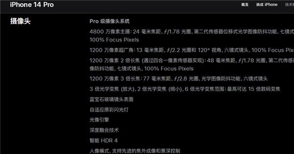 苹果14pro支持多少倍变焦