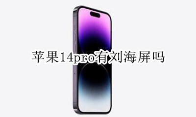 苹果14pro有刘海屏吗 iphone14pro刘海屏