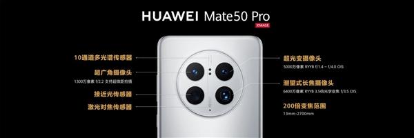 华为mate50pro支持多少倍变焦