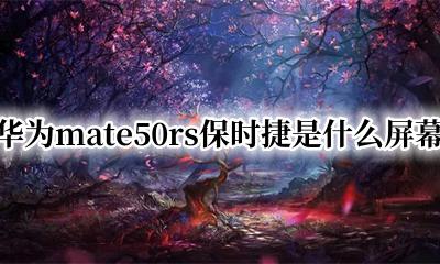 华为mate rs保时捷屏幕 华为mate50rs保时捷是什么屏幕