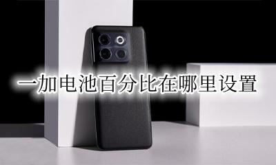 一加电池百分比在哪里设置 一加手机如何设置电量百分比