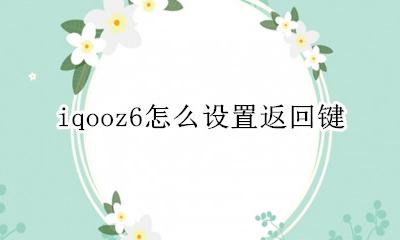iqooz6怎么设置返回键 iQOO手机怎么设置返回键