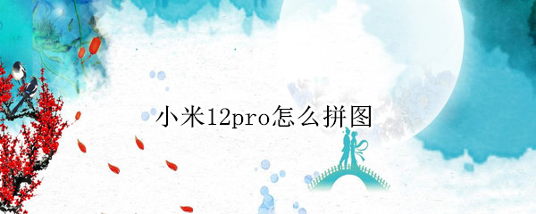 小米12pro怎么拼图
