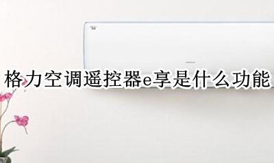 格力空调遥控器E享有什么用 格力空调遥控器e享是什么功能