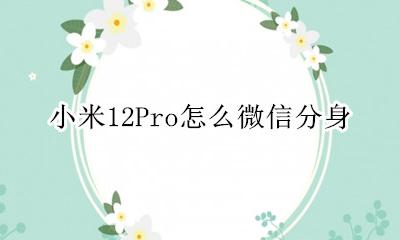 小米12Pro怎么微信分身 小米12pro微信分身无法登录