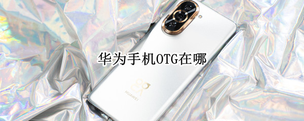 华为手机OTG在哪