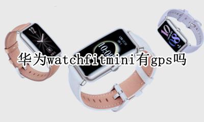 华为watchfit数据准不准 华为watchfitmini有gps吗